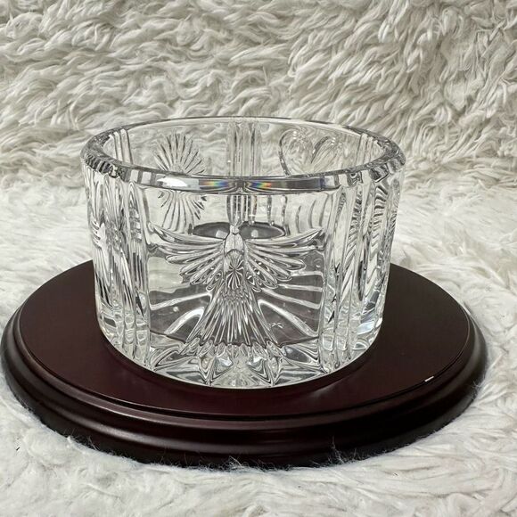 WATERFORD Millenium‎ Champagne Crystal Bottle Coaster Holder 5” diameter - Picture 1 of 8